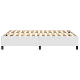 Box Spring Bed Frame White 59.8"x79.9" Queen Faux Leather