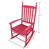 wooden porch rocker chair Red