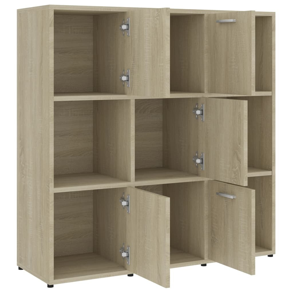 Book Cabinet Sonoma Oak 35.4"x11.8"x35.4" Engineered Wood
