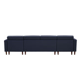 U-shaped sofa Tech PU Leather Chaise Sofa