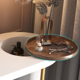 Modern Makeup Vanity Table With LED Lighted Mirror, Dressing with Movable Tray