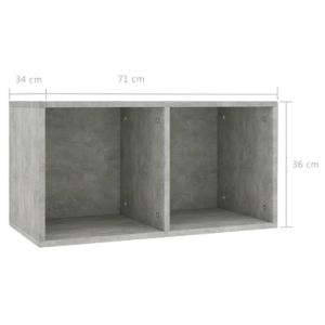 Vinyl Storage Box Concrete Gray 28"x13.4"x14.2" Engineered Wood