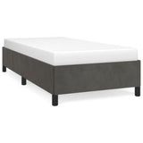 Bed Frame Dark Gray 39.4"x74.8" Twin Velvet