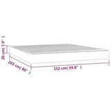 Pocket Spring Bed Mattress Dark Gray 59.8"x79.9"x7.9" Queen Velvet