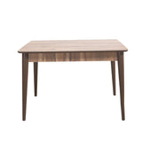 43' Modern Dining Table Rectangular Top with Solid Wood Leg