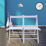 FOLDING CHAIR-2/S;  FOLDABLE STYLE -WHITE