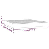 Pocket Spring Bed Mattress Black 72"x83.9"x7.9" California King Faux Leather