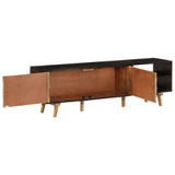 TV Cabinet 55.1"x11.8"x17.7" Rough Mango Wood and Solid Acacia Wood