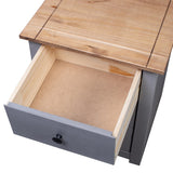 Bedside Cabinet Gray 18.1"x15.7"x22.4" Pinewood Panama Range