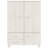 Wardrobe White 39"x17.7"x53.9" Solid Wood Pine