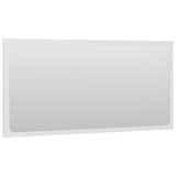 Bathroom Mirror White 31.5"x0.6"x14.6" Engineered Wood