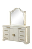 Jasmine Dresser with side LED lightning made with Wood in Beige