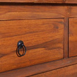 TV Cabinet 43.3"x13.8"x15.7" Solid Teak Wood