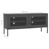 TV Cabinet Anthracite 41.3"x13.8"x19.7" Steel