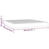 Pocket Spring Bed Mattress Light Gray 72"x83.9"x7.9" California King Velvet