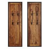 Coat Racks 2 pcs Solid Sheesham Wood