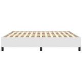 Bed Frame White 76"x79.9" King Faux Leather