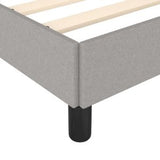 Bed Frame Light Gray 76"x79.9" King Fabric