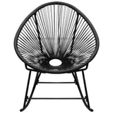 Outdoor Rocking Chair Black Poly Rattan