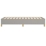 Bed Frame Light Gray 39.4"x74.8" Twin Fabric