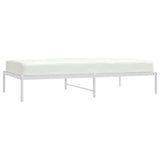 Metal Bed Frame White 39.4"x74.8"