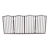 Pet Gate – Dog Gate for Doorways;  Stairs or House – Freestanding;  Folding ;  Dark brown; Arc Wooden