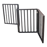 Pet Gate – Dog Gate for Doorways;  Stairs or House – Freestanding;  Folding ;  Dark Brown; Arc Wooden
