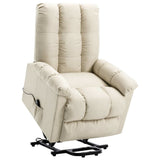 Power Lift Recliner Cream Fabric