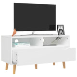TV Cabinet White 35.4"x15.7"x19.1" Engineered Wood