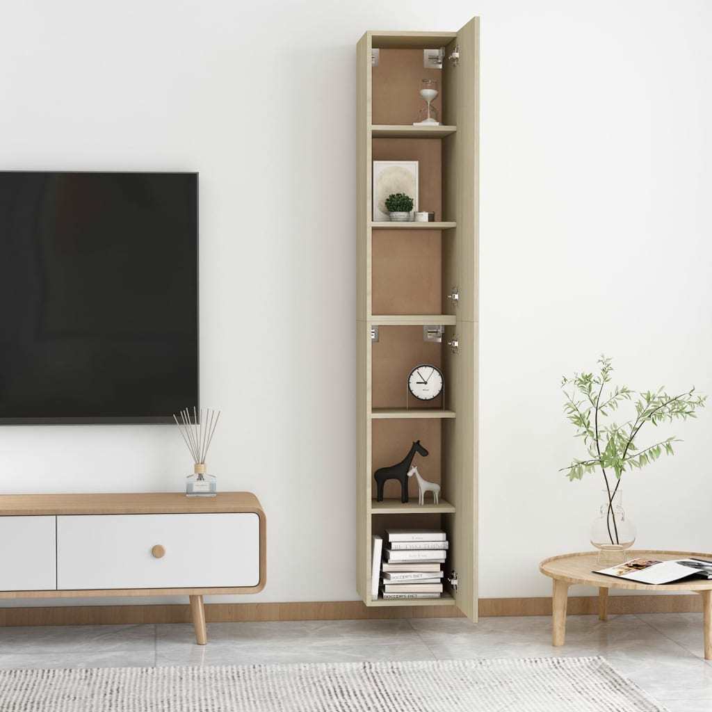 TV Cabinets 2 pcs Sonoma Oak 12"x11.8"x35.4" Engineered Wood