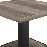 Wood Table 17.72'' Tall Floor Shelf End Table