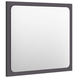 Bathroom Mirror Gray 15.7"x0.6"x14.6" Engineered Wood