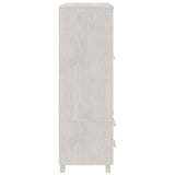 Wardrobe White 39"x17.7"x53.9" Solid Wood Pine