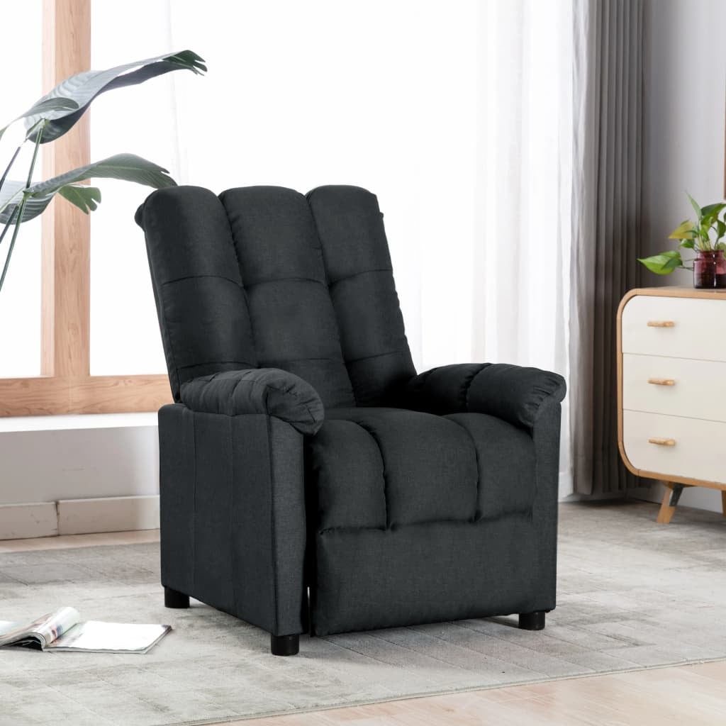 Recliner Dark Grey Fabric