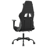 Massage Gaming Chair with Footrest Black&Camouflage Faux Leather