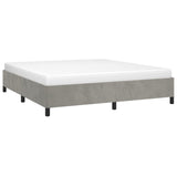 Bed Frame Light Gray 76"x79.9" King Velvet