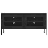 TV Cabinet Black 41.3"x13.8"x19.7" Steel