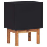 Nightstand 15.7"x11.8"x20.9" Solid Acacia Wood and MDF