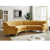 Velvet Curved Oversize Sofa for Living Room