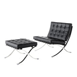 TENGYE furniture Barcelona chair with ottoman