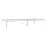 Metal Bed Frame White 39.4"x78.7"