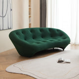 Modern Curved living room sofa ; green