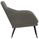 Armchair Dark Gray 24.8"x29.9"x31.5" Velvet