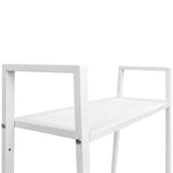 Ladder Bookcase 4 Tiers Metal White