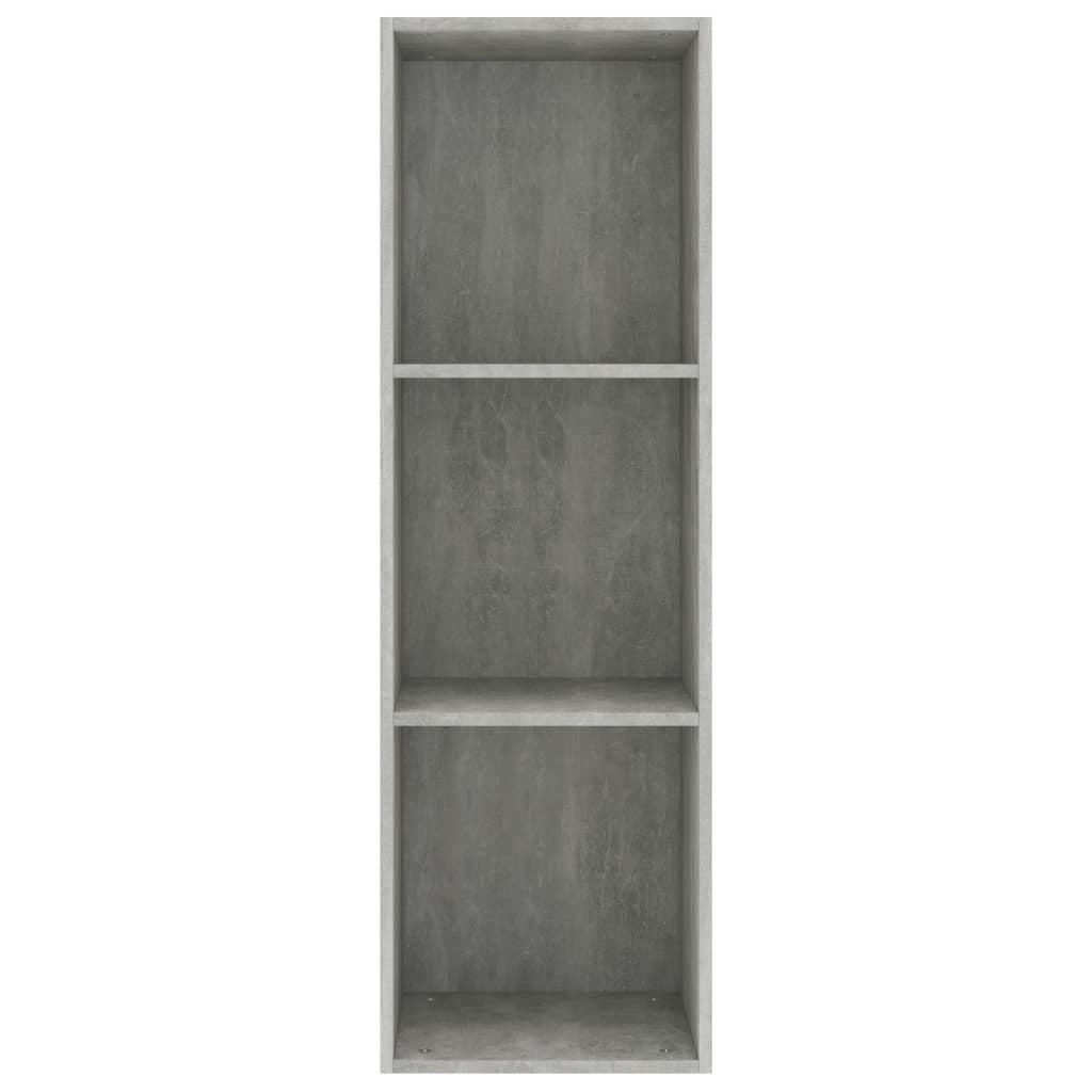 Book Cabinet/TV Cabinet Concrete Gray 14.2"x11.8"x44.9" Engineered Wood