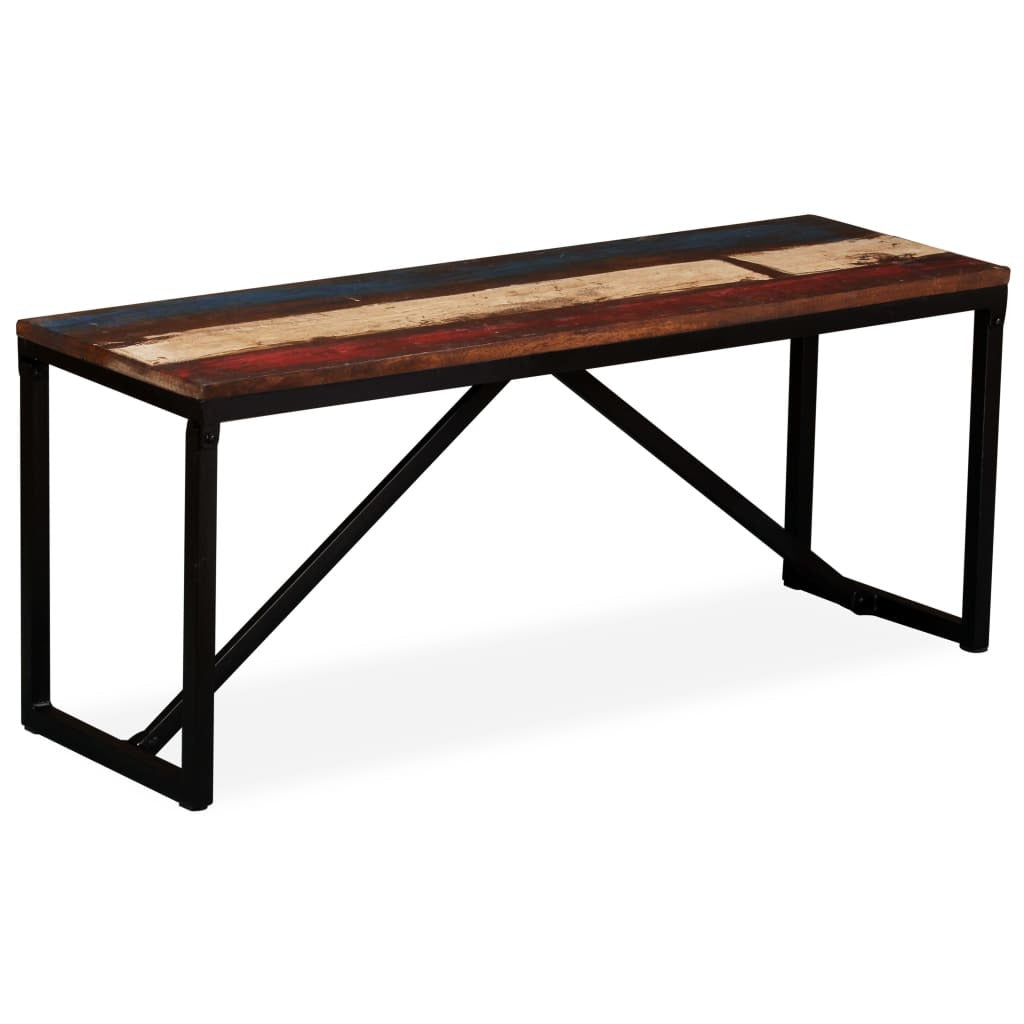 Bench Solid Reclaimed Wood 43.3"x13.8"x17.7"