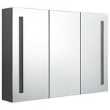 LED Bathroom Mirror Cabinet 35"x5.5"x24.4" Gray