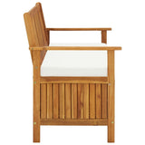 Patio Storage Bench Solid Acacia Wood 47.2"x24.8"x33.1"