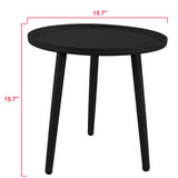 Outdoor Aluminum Side Table Weather Resistant Round Small Coffee Table