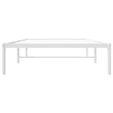 Metal Bed Frame White 39.4"x78.7"